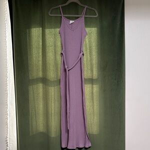 Olivia Rae Purple Ribbed Maxi Dress